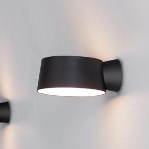 LOOM DESIGN Aplică de perete LED Cookie negru aluminiu Ø 15 cm, reglabil, Negru, Camera de zi / sufragerie, Aluminiu, Modern