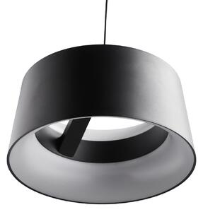 LOOM DESIGN Lampă suspendată LED Cookie, aluminiu negru Ø 15 cm, reglabil, Negru, Camera de zi / sufragerie, Aluminiu, Modern