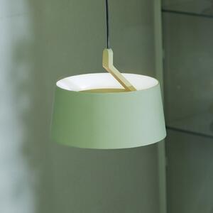 LOOM DESIGN Lampă suspendată LED Cookie, verde, aluminiu Ø 15 cm, reglabil, Verde, Camera de zi / sufragerie, Aluminiu, Modern