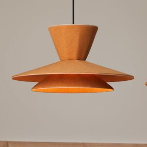 LOOM DESIGN Lampă suspendată LED Morphic, galbenă, pâslă, Ø 50 cm, reglabil, Galben, Camera de zi / sufragerie, Țesătură / Textil, Modern