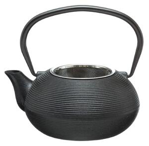 Ceainic din fonta cu infuzor metalic, NEGRU, 500ml