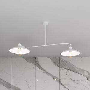 EMIBIG LIGHTING Plafonieră Foster, 2 becuri, 100 cm, alb, metal, E27, reglabil, Alb, Camera de zi / sufragerie, Metal, Modern