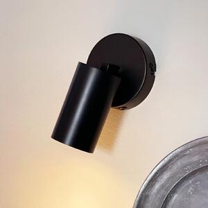 Dyberg Larsen Spot de perete Modern, negru, lățime 10 cm, reglabil, Negru, Camera de zi / sufragerie, Metal, Design