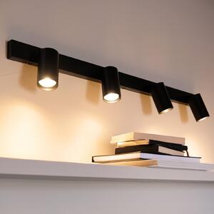Dyberg Larsen Spot de plafon Modern, negru, lungime 95 cm, reglabil, Negru, Camera de zi / sufragerie, Metal, Design