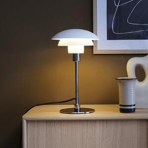 Dyberg Larsen Lampă de masă Morph, albă, înălțime 35 cm, metal, Alb, Camera de zi / sufragerie, Metal, Design