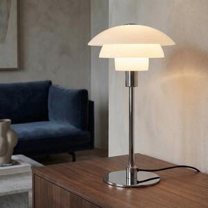 Dyberg Larsen Lampă de masă Morph, opal, înălțime 35 cm, sticlă, Alb, Camera de zi / sufragerie, Sticlă, Design