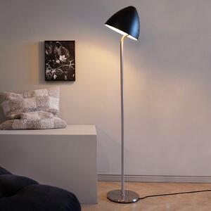 Dyberg Larsen Lampadar Oulu, negru/oțel, înălțime 128 cm, Negru, Camera de zi / sufragerie, Metal, Design