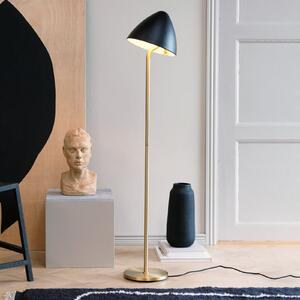 Dyberg Larsen Lampadar Oulu, negru/alamă, înălțime 128 cm, Negru, Camera de zi / sufragerie, Metal, Design
