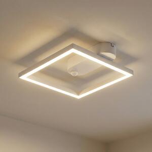 Lindby Plafonieră cu LED Yulla, alb, detector de mișcare, Alb, Hol, Aluminiu, Modern