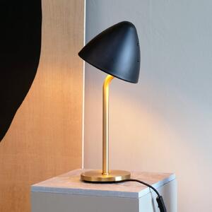 Dyberg Larsen Lampa de masă Oulu, negru/alamă, înălțime 47 cm, Negru, Camera de zi / sufragerie, Metal, Design