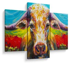 Tablou - Vacă pictată (90x60 cm)