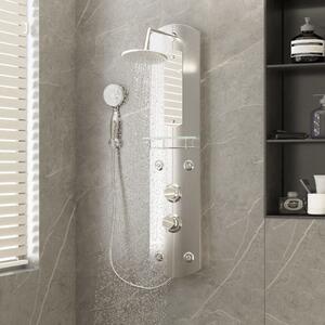 Unitate panou de duș, arginitiu, 25x43x110 cm