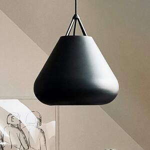 Dyberg Larsen Lampă suspendată Volta, negru, Ø 26 cm, metal, reglabil, Negru, Camera de zi / sufragerie, Metal, Design