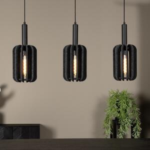Lucide Lampă suspendată Rafal, gri, unghiulară, 3 becuri, reglabil, Gri, Camera de zi / sufragerie, Țesătură / Textil