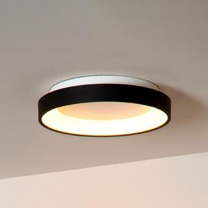 Lucide Plafonieră Vidal LED, negru, Ø 28 cm, dimabil, acrilic, reglabil, Negru, Camera de zi / sufragerie, Plastic