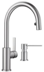 Set baterie bucătărie Blanco Candor-S 523121, dozator de lichid Blanco Lato 525809