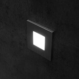 Hera Aplică încastrată cu LED F, negru, 7,5 x cm, tablă, Negru, Hol, Metal, Modern, Luminile încastrate unghiulare