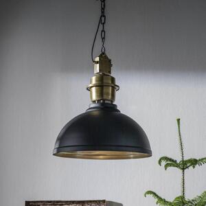PR Home lampă suspendată Manchester, negru, Ø 52 cm, metal, reglabil, Negru, Camera de zi / sufragerie, Metal, Design industrial