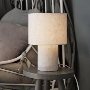 PR Home lampă de masă Leah, bej, înălțime 28 cm, material textil, Bej, Camera de zi / sufragerie, Țesătură / Textil