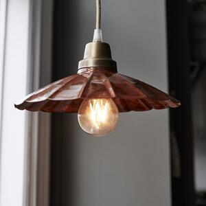 PR Home Lampă suspendată Ester, teracotă, Ø 24 cm, cu priza din fier, Maro / Rugină, Camera de zi / sufragerie, Metal, Vintage