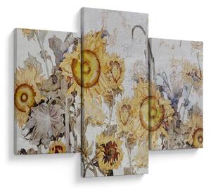 Tablou - Floarea-soarelui pe perete (90x60 cm)