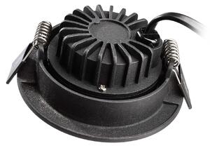 Deko-Light Plafonieră LED încastrată Dione, IP44, 2.700 K, negru, dimabil, reglabil, Negru, Baie, Aluminiu, Modern, Corpuri de iluminat încastrate rotunde