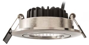 Deko-Light Plafonieră LED încastrată Dione, IP44, 2.700 K, nichel, dimabil, reglabil, Gri, Baie, Aluminiu, Modern, Corpuri de iluminat încastrate rotunde