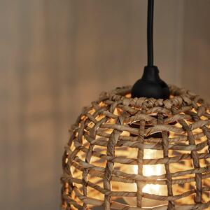 PR Home lampă suspendată de exterior Cebu, Ø 17 cm, Lampakanay, fișă, Lemn, Lemn, Casă de țară / Rustic