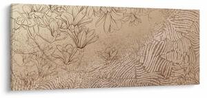 Tablou - Flori desenate (120x50 cm)