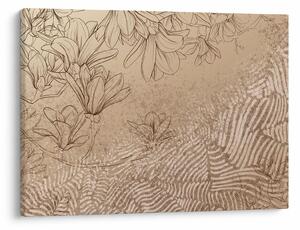 Tablou - Flori desenate (70x50 cm)
