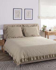 Lenjerie de pat din bumbac Cotton 160x200cm oxford tan
