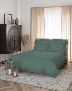 Lenjerie de pat din bumbac 200x220cm dark green