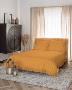 Lenjerie de pat din bumbac 160x200cm mustard