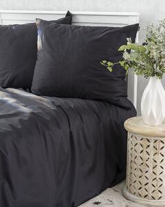 Lenjerie de pat din satin de bumbac Black 160x200 cm