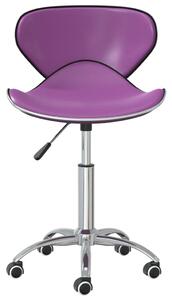 Scaune de masă pivotante, 4 buc, violet, piele artificială