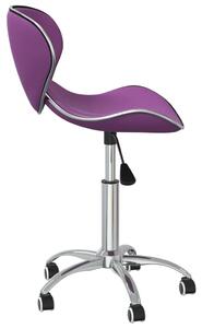 Scaune de masă pivotante, 4 buc, violet, piele artificială