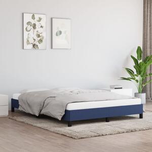 Cadru de pat, albastru, 140x190 cm, material textil
