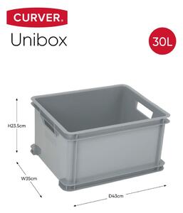 Curver Cutie de depozitare Unibox, 3x30 L, argintiu 252474
