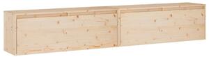 Dulapuri de perete 2 buc.,100x30x35 cm, lemn masiv de pin