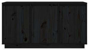 Servantă, negru, 111x34x60 cm, lemn masiv de pin