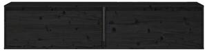 Dulapuri de perete 2 buc. negru 80x30x35 cm lemn masiv de pin