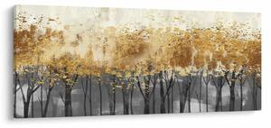 Tablou - Copaci aurii (120x50 cm)