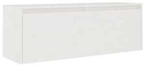 Dulap de perete, alb, 100x30x35 cm, lemn masiv de pin