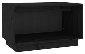 Comodă TV, negru, 60x35x35 cm, lemn masiv de pin