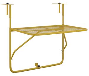 Masă de balcon, auriu, 60x40 cm, oțel