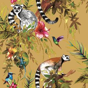 DUTCH WALLCOVERINGS Tapet „Lemur”, ocru 89013050