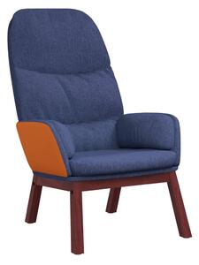 Scaun de relaxare, albastru, material textil