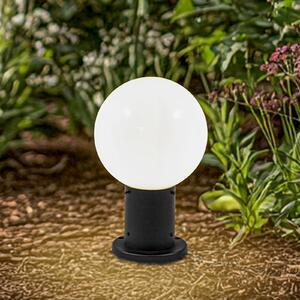 Lindby Lampă cu soclu Dangan, negru/alb, înălțime 32 cm, sticlă, reglabil, Negru, Sticlă, Modern