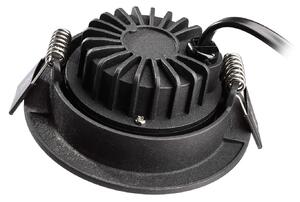 Deko-Light Plafonieră LED încastrată Dione, IP44, 4.000 K, negru, dimabil, reglabil, Negru, Baie, Aluminiu, Modern, Corpuri de iluminat încastrate rotunde