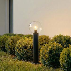 Lindby Lampă cu soclu Dangan, negru/transparent, înălțime 60 cm, sticlă, reglabil, Negru, Sticlă, Modern